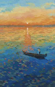 More, Shraddha (Artist). Sunrise 2, 2018 | Painting