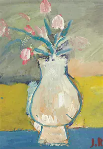 Roy, Jamini (Artist). Untitled (Vase with Tulips), n.d. | Painting