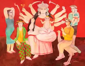 Burman, Sakti (Artist). Maa Durga, 2016 | Painting