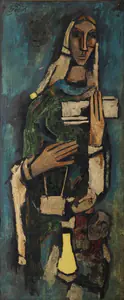 Husain, M.F. (Artist). Untitled (Woman), c.1960s | Painting