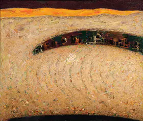 Hebbar, K.K. (Artist). Untitled (Ajanta), 1966 | Painting
