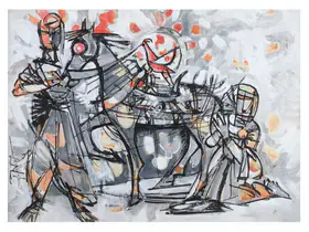 Mazumdar, Nirode C. (Artist). Mahabharat Series, 1964 | Painting