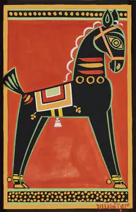 Roy, Jamini (Artist). Horse, n.d. | Painting