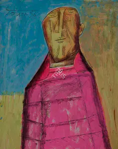 Souza, F.N. (Artist). Priest, 1956 | Painting