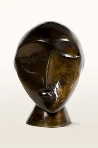 Chowdhury, S. Roy (Artist). Head of a woman, 1989 | Sculpture