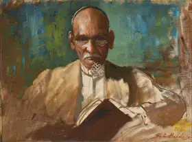 Haldankar, S.L. (Artist). Portrait of a Gentle man, 1945 | Painting