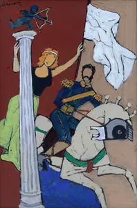 Husain, M.F. (Artist). The Cupid, c. late 1980s | Painting