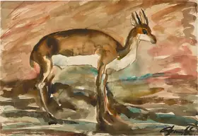 Sen, Abani (Artist). Untitled (Deer), c.1959 | Painting