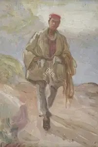 Karmakar, Prahlad (Artist). Himalayan Boy, n.d. | Painting