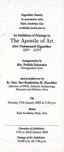 Nageshkar, Vishwanath (Artist). The Apostle of Art, 2005 | Solo Exhibition Invitation | 00859985