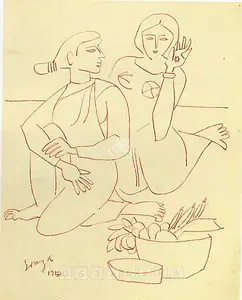 Souza, F.N. (Artist). Untitled, 1950 | Drawing