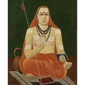 Pyne, Kartick Chandra (Artist). Sankaracharya, 1985 | Painting