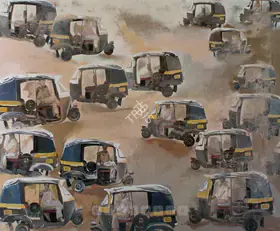 Chowdhury, Arunanshu (Artist). Auto Rush, 2006 | Painting
