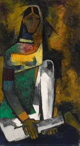 Husain, M.F. (Artist). Untitled (Woman) , 1955 | Painting