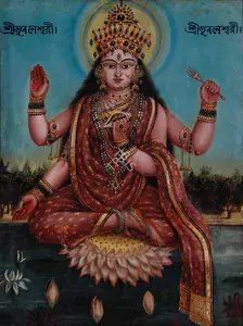 Anonymous (Artist). Sri Bhuvaneshwari, early 1910s | Painting