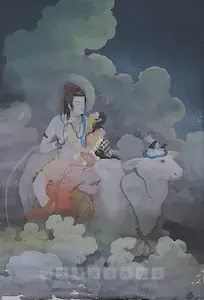 Ukil, Sarada (Artist). Journey Of Shiva And Sati, mid / late 1930s | Painting