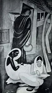Chavda, Shiavax (Artist). Three Women, 1946 | Painting