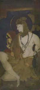 Majumdar, Kshitindranath (Artist). Untitled (Shiv & Parvati), c.1920 | Painting