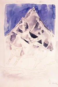 Husain, M.F. (Artist). Shiva, 1971 | Painting