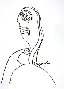 Ganguly, Jaya (Artist). Portrait of a Lady, 2002 | Drawing