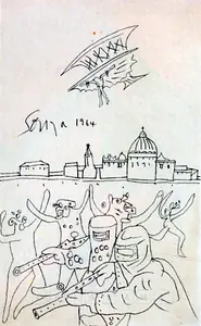 Souza, F.N. (Artist). Untitled, 1964 | Drawing