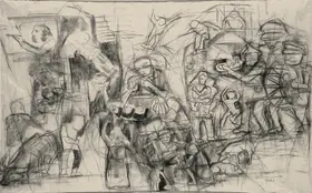 Khanna, Krishen (Artist). Garhi Village, early 1990s | Drawing