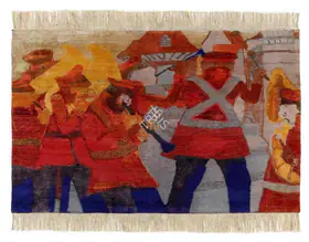 Khanna, Krishen (Artist). Hand Embroidered Carpet, n.d. | Installation