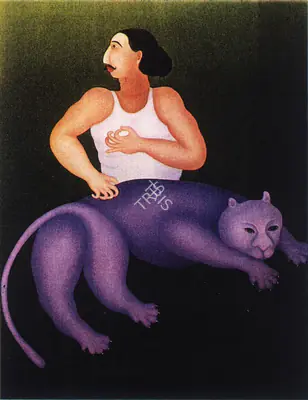 Bawa, Manjit (Artist). Man and Tiger, 1986 | Painting