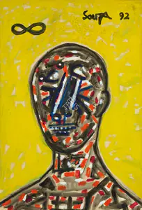 Souza, F.N. (Artist). Untitled (Infinity Head), 1992 | Painting
