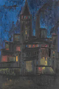 Souza, F.N. (Artist). East End Factory - London, 1957 | Painting