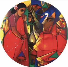 Maity, Paresh (Artist). Untitled (A Tribute to Raja Ravi Varma), 2013 | Painting