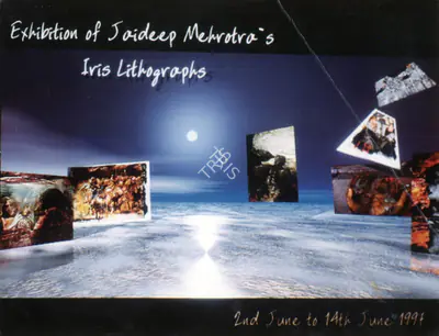Mehrotra, Jaideep (Artist). An Exhibition of IRIS Lithographs, 1997 | Solo Exhibition Invitation | 00860003