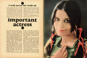Irani, Vijaya (Interviewer). I will never act with an important actress. In <i>Sunday.</i> 15 April 1973 | Conversation | 00802256