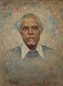 Hebbar, K.K. (Artist). Portrait of S.A. Krishnan, 1982 | Painting