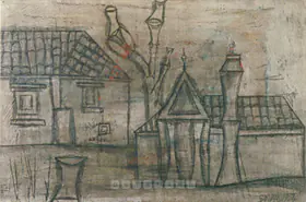 Souza, F.N. (Artist). Landscape, 1954 | Painting