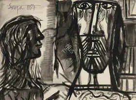 Souza, F.N. (Artist). Untitled, 1957 | Painting