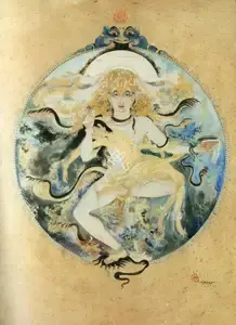Chatterjee, Sanat (Artist). Sagar Sangam / Shiva & Sati, n.d. | Painting