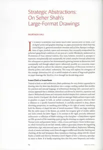 Vali, Murtaza (Essayist). Strategic Abstructions - On Seher Shah's Large-Format Drawings. In <i>Marg - In Focus- Abstraction.</i> 68(1), pp. 64-73. Mumbai: Radhika Sabavala, September - December 2016 | Essay | FineArts | 00669092