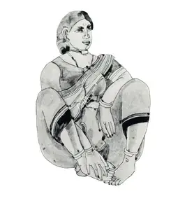 Goud, K. Laxma (Artist). Untitled (Woman), n.d. | Drawing