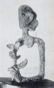 Chaudhuri, Sankho (Artist). Lady with Cactus, 1960 | Sculpture