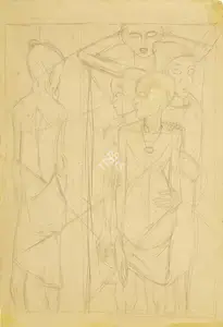 Hore, Somnath (Artist). Untitled, 1959 | Drawing