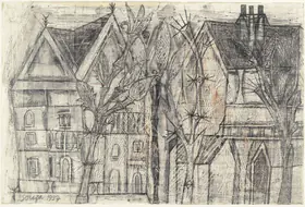 Souza, F.N. (Artist). Untitled (Landscape), 1950s | Painting