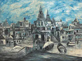 Ramkumar (Artist). Benaras Series, 1996 | Painting