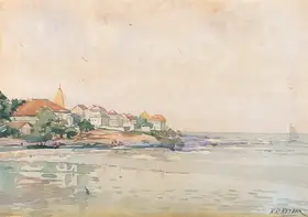 Bombay School (Artist). View from Haji Ali, n.d. | Painting