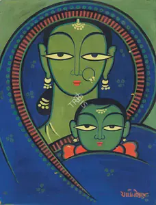 Roy, Jamini (Artist). Untitled (Mother and Child), n.d. | Painting