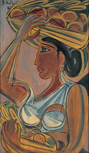 Keyt, George (Artist). Fruit Seller, 1976 | Painting