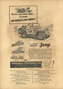 Mahindra and Mahindra (Advertiser). The 4-Wheel-Drive, 1951 | Advertisement