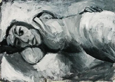 Patwardhan, Sudhir (Artist). Reclining Woman, 1992 | Painting