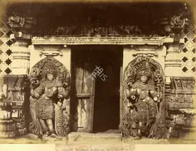 Pigou, William Henry (Photographer), Hullabeed. The Great Temple. Southern Door in East Front, n.d. | Antiquarian Photograph