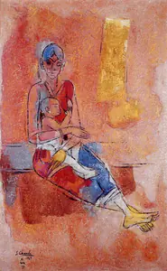 Chavda, Shiavax (Artist). Her Treasure, 1967 | Painting